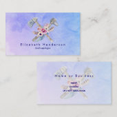 Carte De Visite Motifs et fleurs Tomahawk Aquarelle Design (Devant / Derrière)