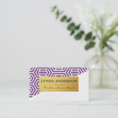 Carte De Visite Motifs géométriques blancs | Mur de texture (Debout devant)