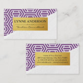 Carte De Visite Motifs géométriques blancs | Mur de texture (Devant / Derrière)