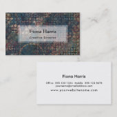Carte De Visite Motifs grungy avec des patchwork de Textures (Devant / Derrière)
