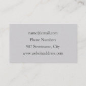 Carte De Visite Motions Filigree Moderne Abstrait pivotant Fractal (Dos)