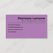 Carte De Visite Motivation minimale pour la santé mentale (Dos)