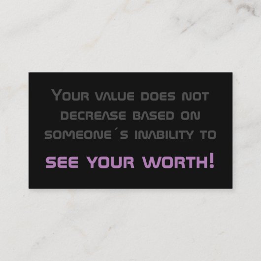 Carte De Visite Motivation minimale pour la santé mentale (Devant)