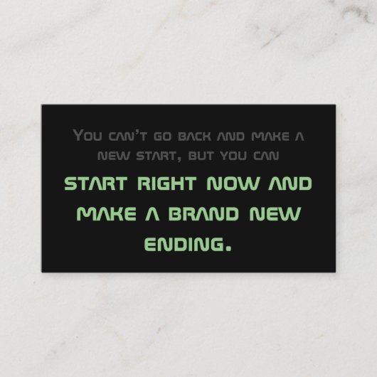 Carte De Visite Motivation minimale pour la santé mentale (Devant)