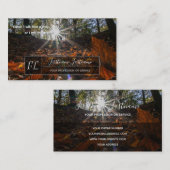 Carte De Visite Motivation positive citation ensoleillé sentier fo (Devant / Derrière)