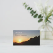 Carte De Visite Motivational Life Coach Inspiration Mountain Clima (Debout devant)