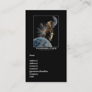 Carte de visite motivationnel de l'aigle à tête bl
