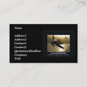 Carte de visite motivationnel de l'aigle à tête bl