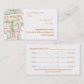 Carte De Visite Motivationnel Mots #2 Nominations (Devant / Derrière)