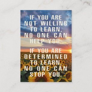 Carte De Visite Motivationnel, Tournesol art, Sayants Positifs