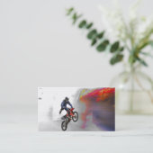 Carte de visite moto (Debout devant)