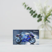 Carte de visite moto (Debout devant)