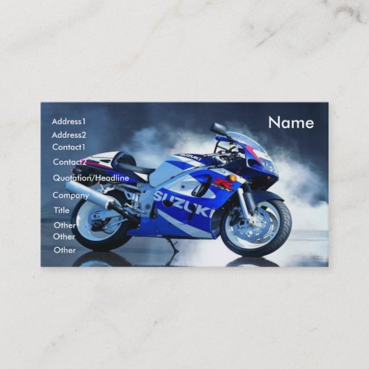 Carte de visite moto (Devant)