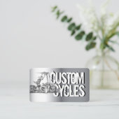 Carte de visite moto (Debout devant)