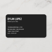 Carte De Visite Moto Club Biker (Dos)