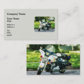 Carte De Visite Moto de police (Devant / Derrière)