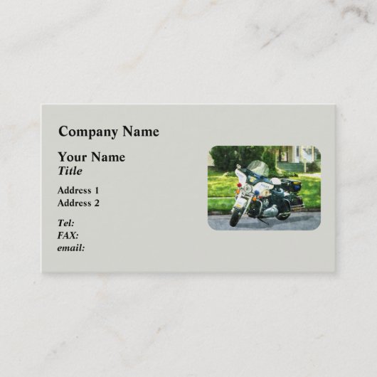 Carte De Visite Moto de police (Devant)
