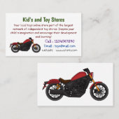 Carte De Visite moto de style croiseur cool (Devant / Derrière)