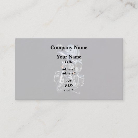 Carte De Visite Moto du shérif (Devant)