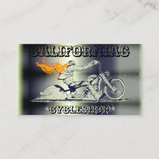Carte de visite moto élégant, noir et chrome