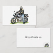 Carte De Visite Moto et Rider (Devant / Derrière)