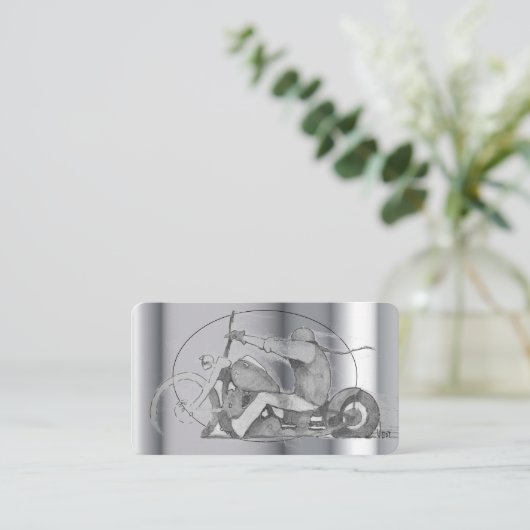 carte de visite moto Modèle (Debout devant)