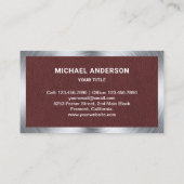 Carte De Visite Moto moto en cuir Brown mécanique (Dos)