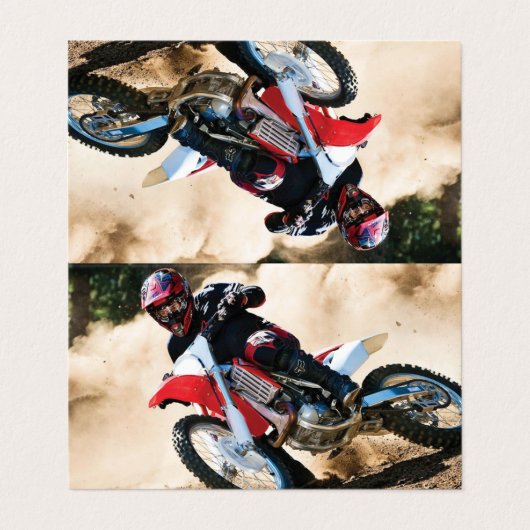 Carte De Visite Motocross (Extérieur déplié)