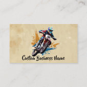 Carte De Visite Motocross Motorcycle sur mesure (Dos)