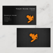 Carte De Visite Motocross orange (Devant / Derrière)