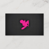 Carte De Visite Motocross rose chaud, moto de terre (Dos)