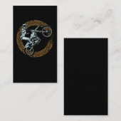 Carte De Visite Motocross Wheel Motorbiker (Devant / Derrière)