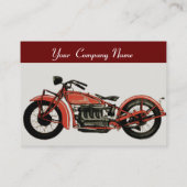 Carte De Visite MOTOCYCLES vintages Rouge Noir Blanc (Dos)