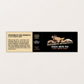 Carte De Visite Motocyclette classique, mécanique automobile/répar (Extérieur déplié)