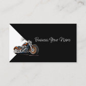 Carte De Visite Motocyclette Classique Professionnelle Moderne  (Dos)