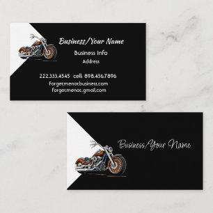 Carte De Visite Motocyclette Classique Professionnelle Moderne