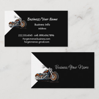 Carte De Visite Motocyclette Classique Professionnelle Moderne