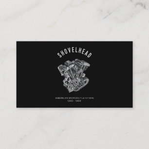 Carte De Visite Motocyclette HD Vtwin Shovelhead Engine Dessin Vé