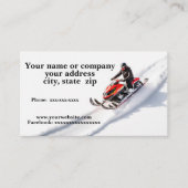 Carte De Visite Motoneige (Devant)