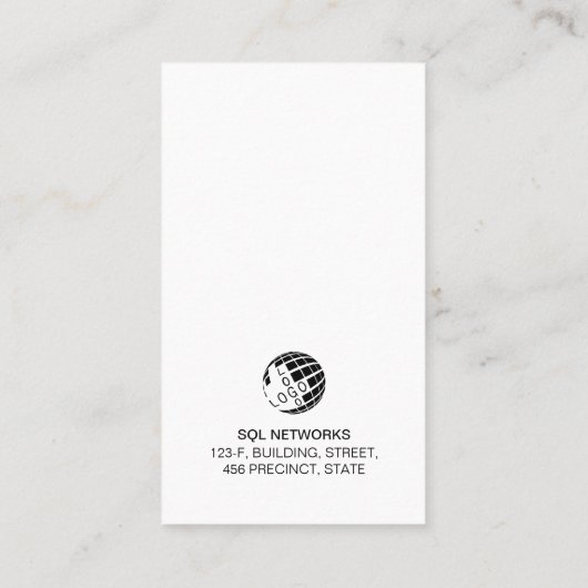Carte De Visite Motoneige bleu technique en ingénierie informatiqu (Dos)