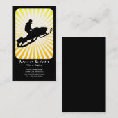 Carte De Visite motoneige : raies rétro : (Devant / Derrière)