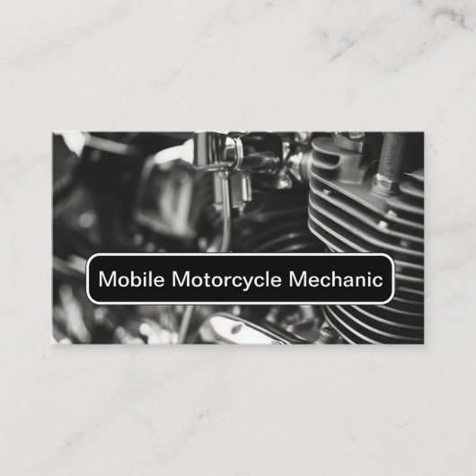 Carte De Visite Motorcycle Mobile Mechanic Service (Devant)