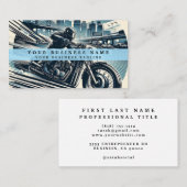 Carte De Visite Motorcycle moderne Motorcross Biker (Devant / Derrière)