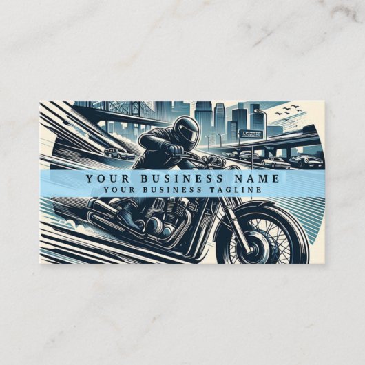 Carte De Visite Motorcycle moderne Motorcross Biker (Devant)