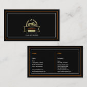 Carte De Visite Motorcycle vintage (Devant / Derrière)