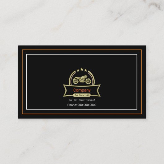 Carte De Visite Motorcycle vintage (Devant)