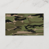 Carte De Visite Mots-clés Hunter Green Camo Dog (Dos)