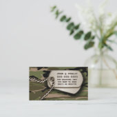 Carte De Visite Mots-clés Hunter Green Camo Dog (Debout devant)