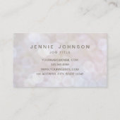 Carte de visite mou blanc de Bokeh de parties (Dos)