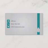 Carte De Visite Mouche grise d'aviateur d'hôtesse de ciel pilote (Dos)